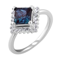 Prsten s alexandritem a lab-grown diamanty Guerra