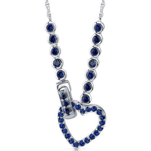 Stříbrný náhrdelník se safíry Debra