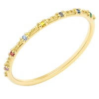 Minimalistický prsten s drahokamy dle vašeho výběru Tess