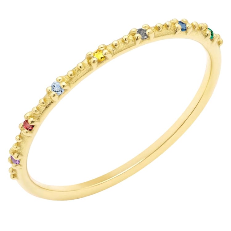 Minimalistický prsten s drahokamy dle vašeho výběru Tess