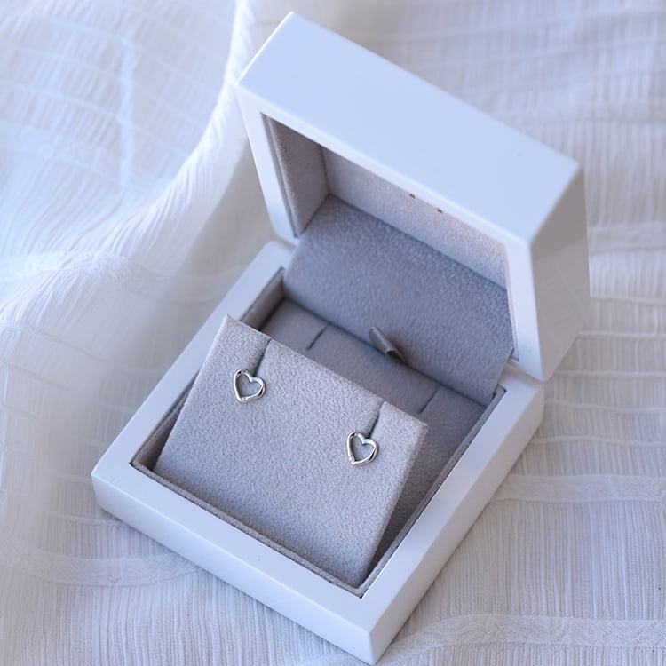 Náušnice ve tvaru srdce 70057