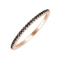 Eternity prsten ze zlata s černými diamanty Oana