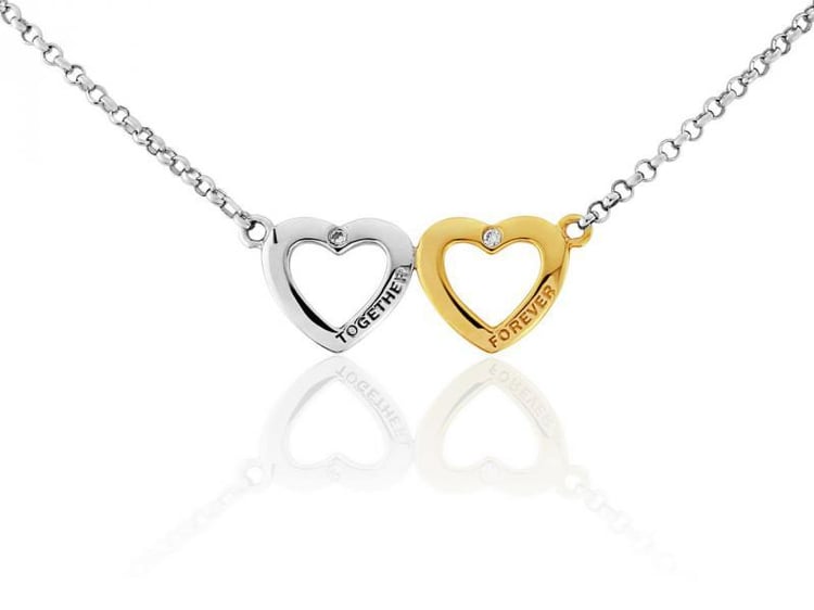 Navždy spolu ve stříbrném náhrdelníku Nadie
