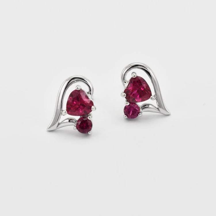 Rubínové náušnice 28020