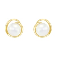 Stříbrné perlové náušnice Lucas