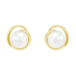 Stříbrné perlové náušnice Lucas