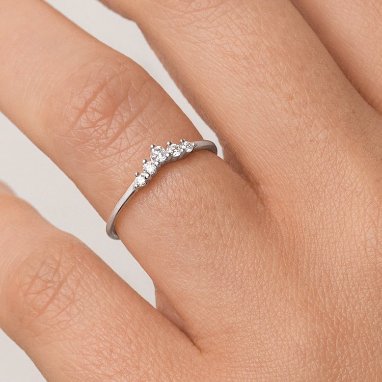 Vykrojený prsten s lab-grown diamanty Myles 153824