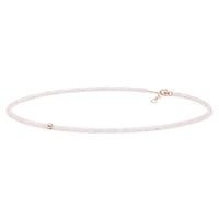 Stříbrný náhrdelník s růženinovými korálky Rosa