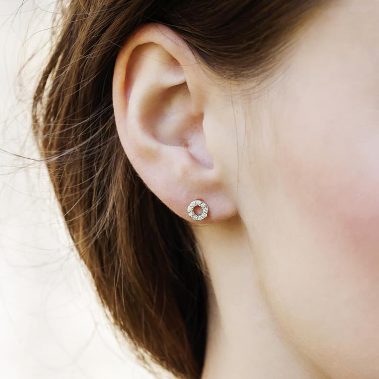 Zlaté napichovací kroužky do uší 11795