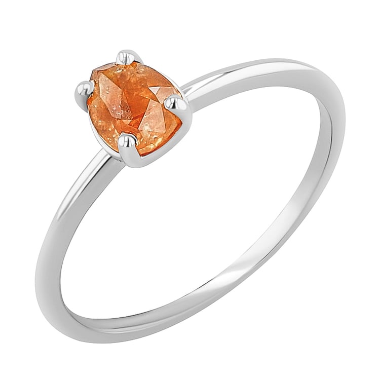 Zlatý prsten s pear salt and pepper diamantem Lorelei