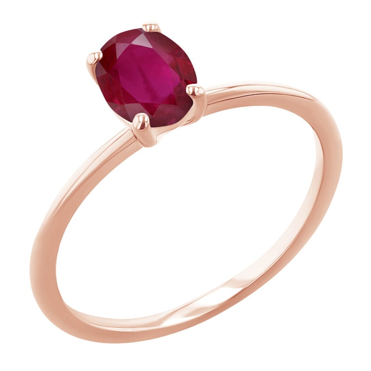 Elegantní zásnubní prsten s oval rubínem Frost 151096