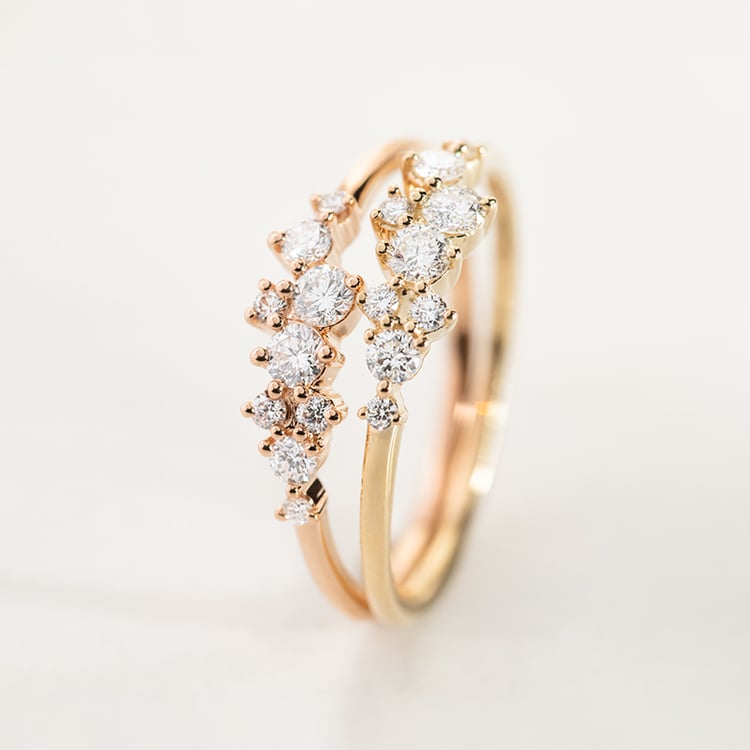 Cluster prsten s lab-grown diamanty Isolde 147840