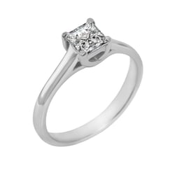 Zlatý zásnubní prsten s čtvercovým diamantem Tamalika