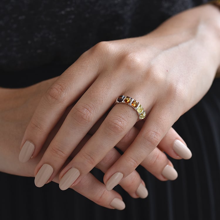 Podzimní jantarový prsten 67756