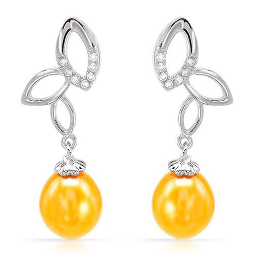 Perlové náušnice stříbrné