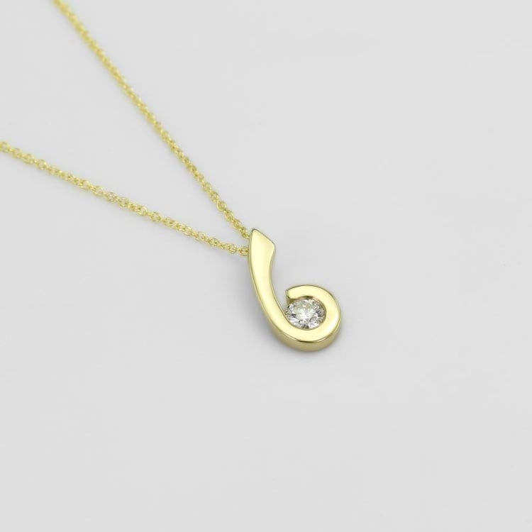 Diamantová elegance ve zlatém náhrdelníku 51430