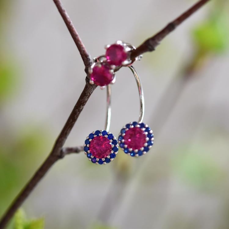 Dvojité náušnice 18908