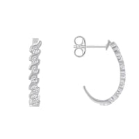 Zlaté kruhové náušnice s diamanty Jomol