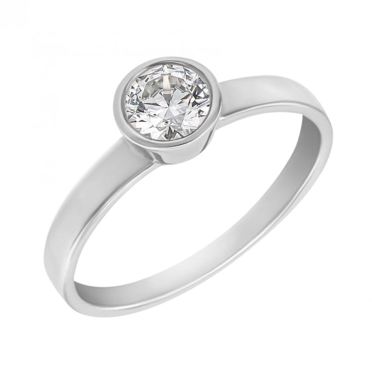 Zlatý zásnubní prsten s diamantem 