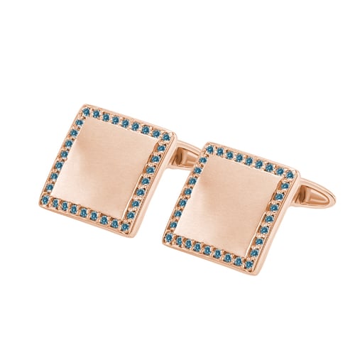 Manžetové knoflíčky ze zlata s modrými diamanty Urban