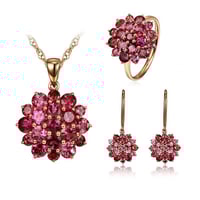 Zlatá souprava tří šperků s turmalíny Darcy