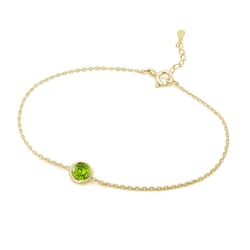 Stříbrný náramek s olivínem Arleth