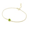 Stříbrný náramek s olivínem Arleth