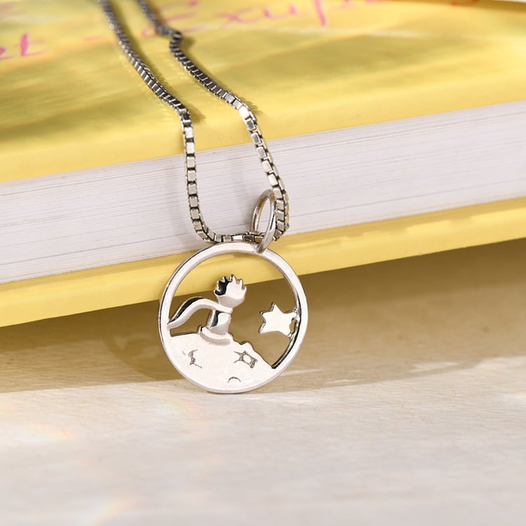 Stříbrný vykrojený přívěsek s postavičkou Malý princ 141928