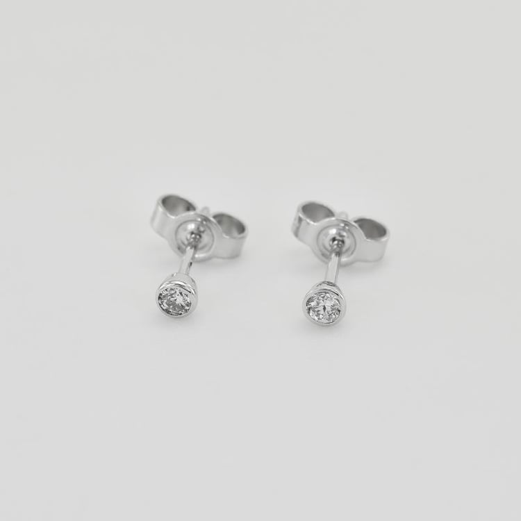 Platinové diamantové náušnice 71045