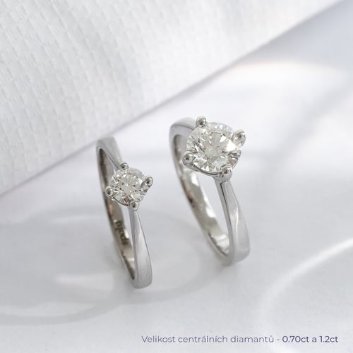 Set prstenů s možností výběru diamantu Modeste
