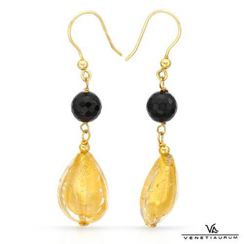 Visací náušnice pozlacené