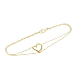 Dvojitý náramek ve tvaru srdce s diamanty Nikki