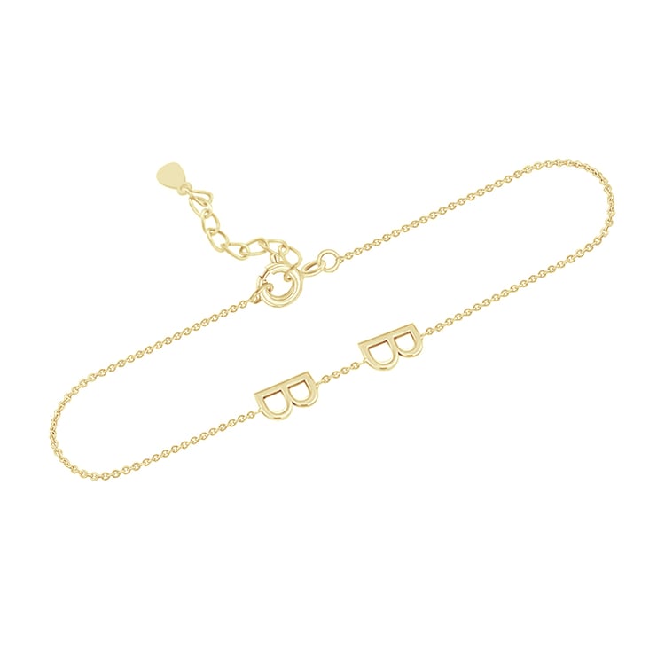 Stříbrný náramek se 2 písmenky podle vaší volby Annika 114771