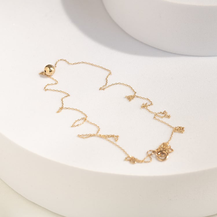 Zlatý náhrdelník s kuličkou Ina 143509