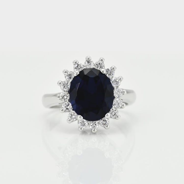 Prsten se safírem a diamanty 15897