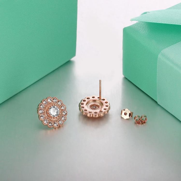 Pozlacené stříbrné náušnice 14444