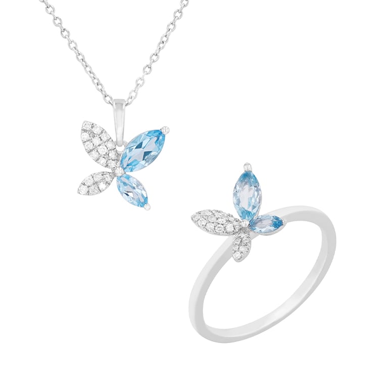 Romantická kolekce šperků s topazy a diamanty Ellis