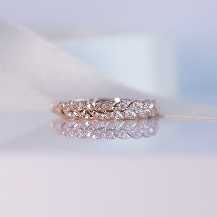 Eternity prsten s lab-grown diamantovými lístky Aizah 135688