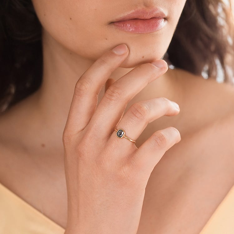 Prsten s emerald salt and pepper diamantem Christy 156275