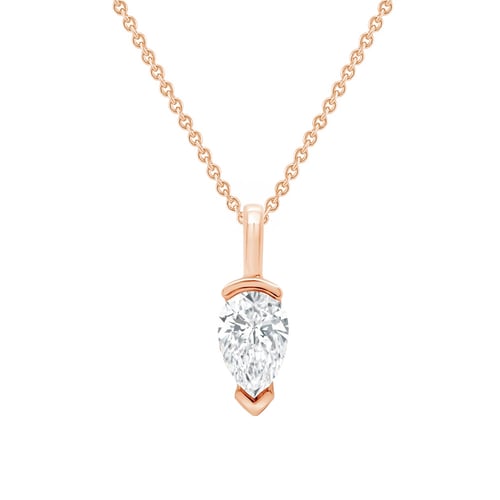 Minimalistický přívěsek ze zlata s lab-grown diamantem ve tvaru pear Malena