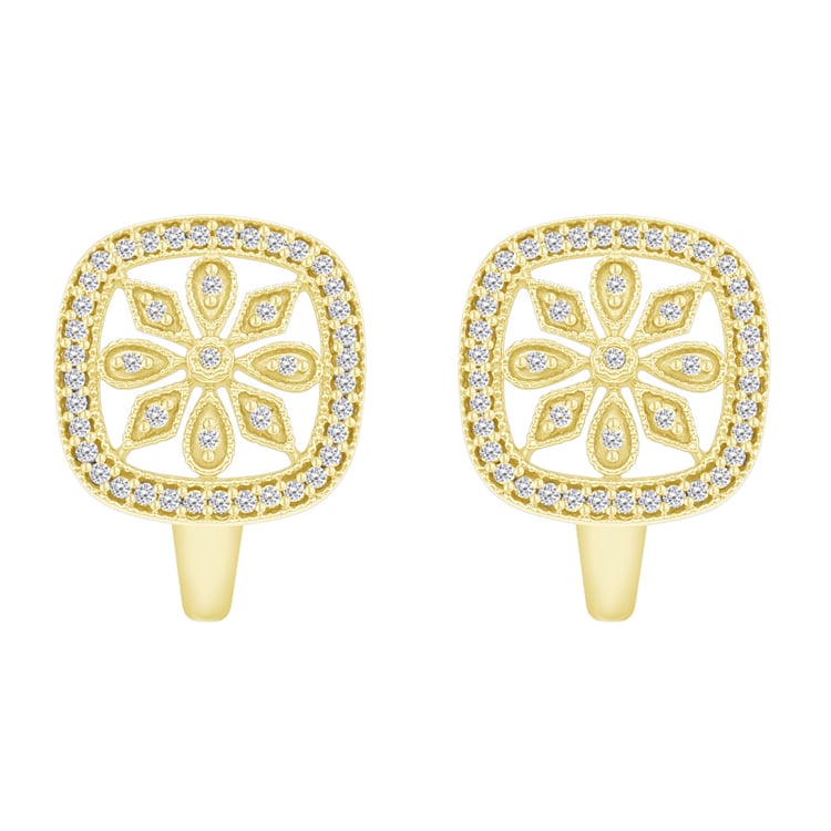Zlaté diamantové náušnice 48429
