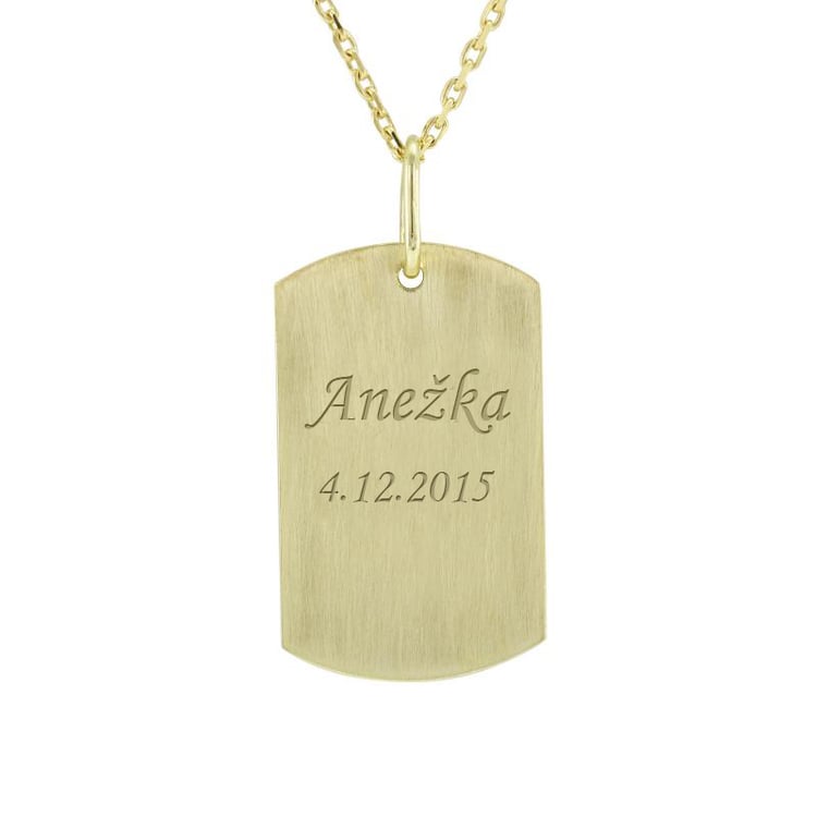 Náhrdelníks gravírem jméno a datum