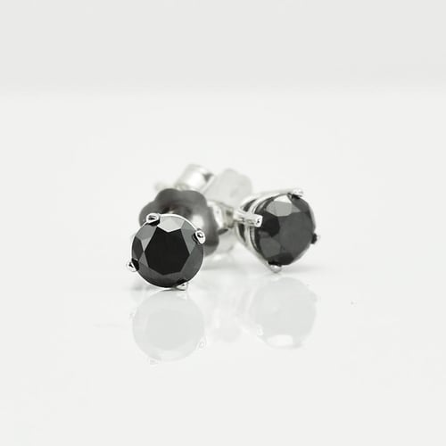 Náušnice s 0.5ct černými diamanty Kesha