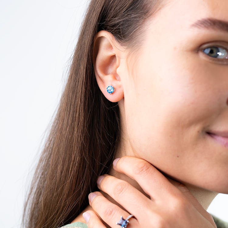 Zlaté martini náušnice s topazy Remie 147466