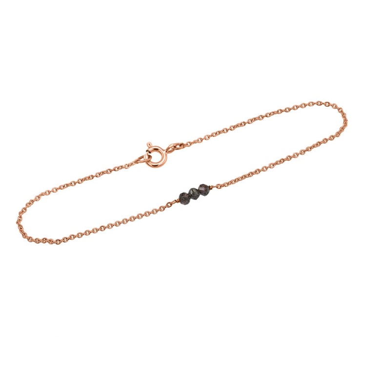 Zlatý náramek se salt'n'pepper diamanty Ulla 101952