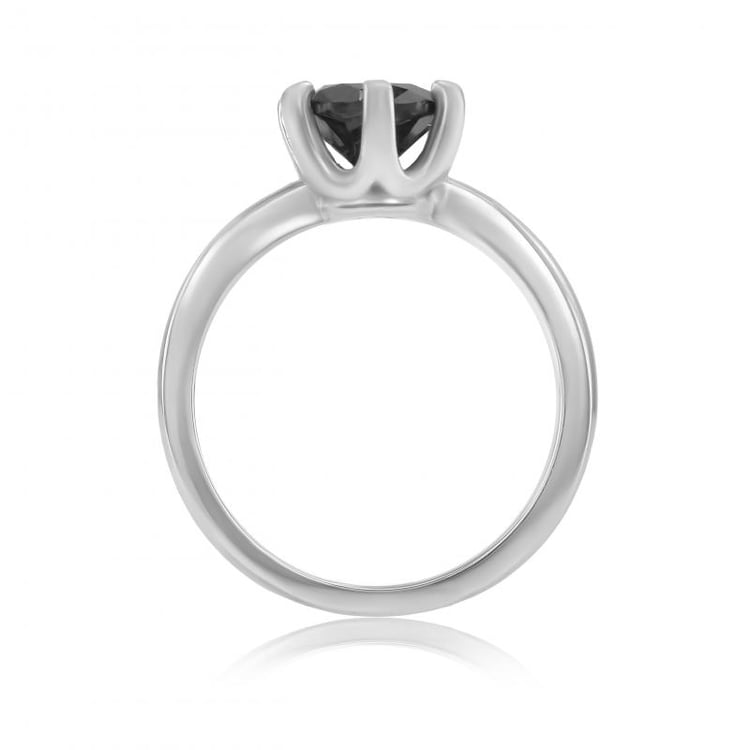 Černý diamant v zásnubní prstenu 18888