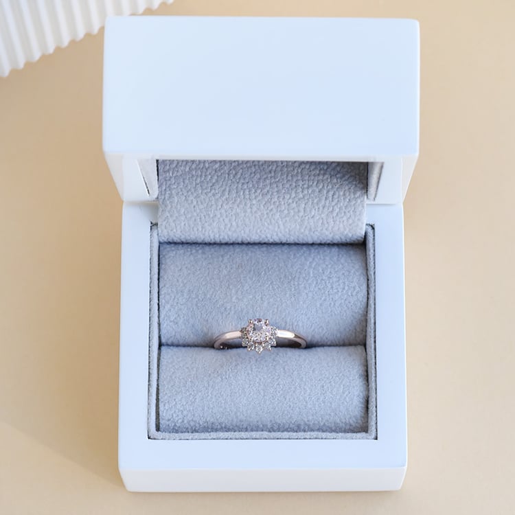 Minimalistický prsten s morganitem 95746