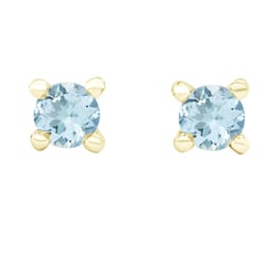 Zlaté šroubovací náušnice s akvamaríny Cerces