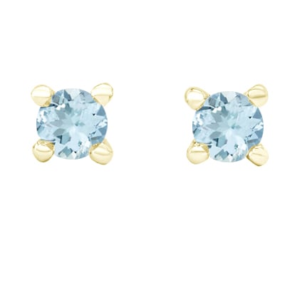 Napichovací náušnice s akvamaríny