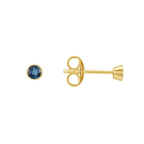 Minimalistické bezel náušnice s londýnskými topazy Tofine